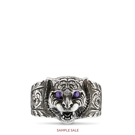 gucci ring feline head